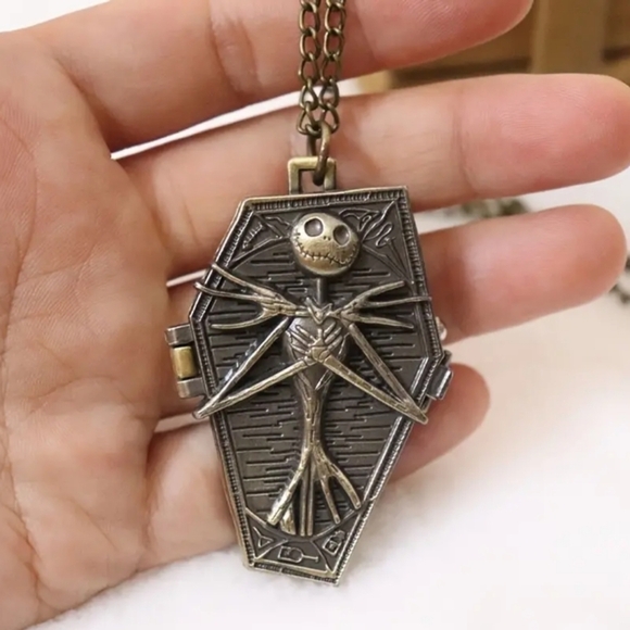 New Tim Burton nightmare before Christmas pocket watch coffin skeleton n… main image 4